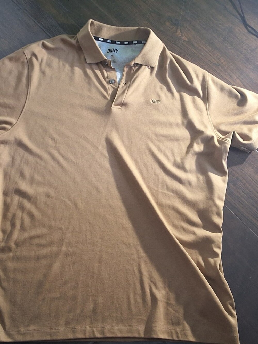 DKNY Men's Polo Shirt in Camel